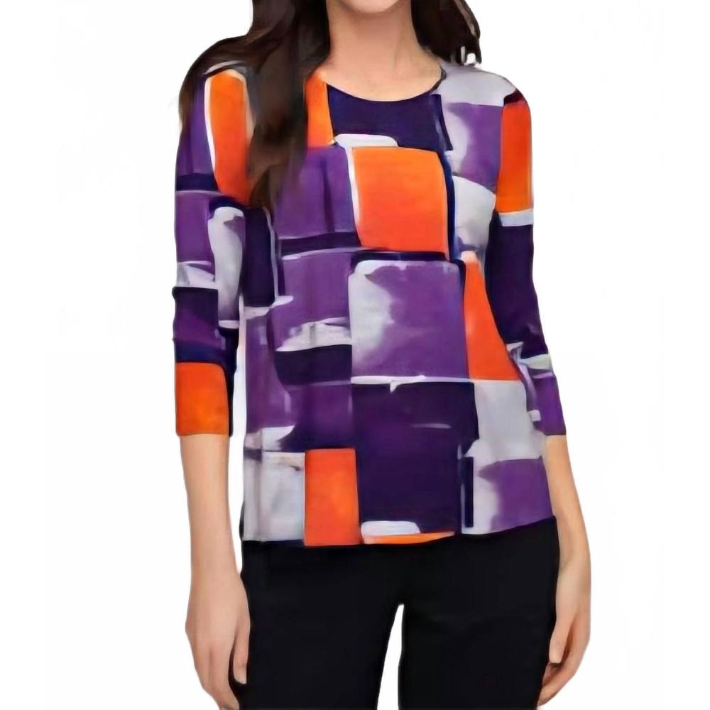 NEW LIV BY HABITAT arthouse knit easy tee in amethyst
